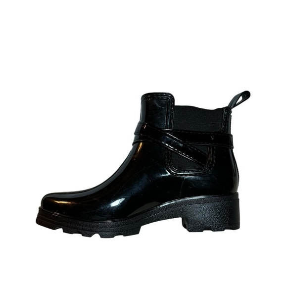 Chunky Heel Waterproof Ankle Rain Boots - Picture 3 of 9